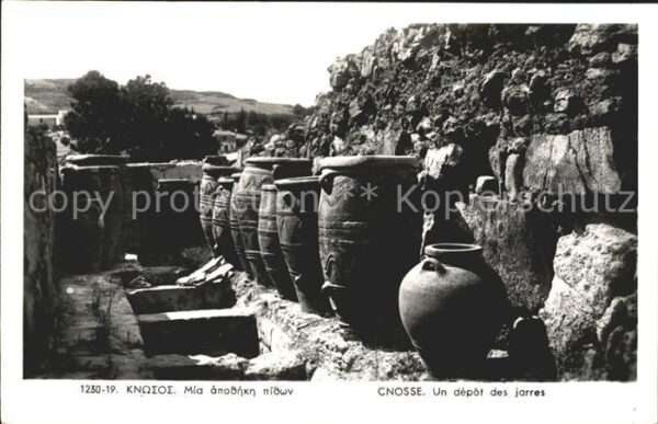 Cnosse Knossos Kreta Un depot des jarres