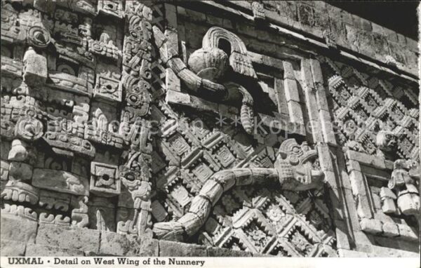 Uxmal Yucatan Detail on West Wing of the Nunnery