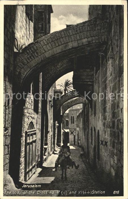 Jerusalem Yerushalayim Via Dolorosa oder Leidensweg Esel