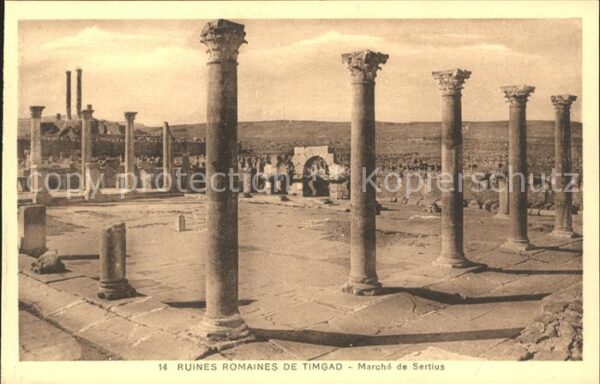 Timgad Ruines Romaines Marche de Sertius Histo