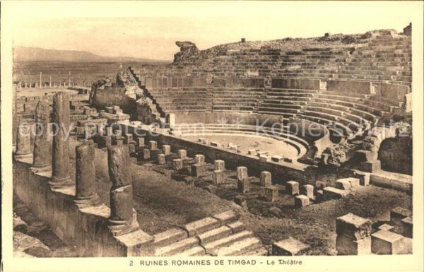 Timgad Ruines Romaines Theatre Historische Stä