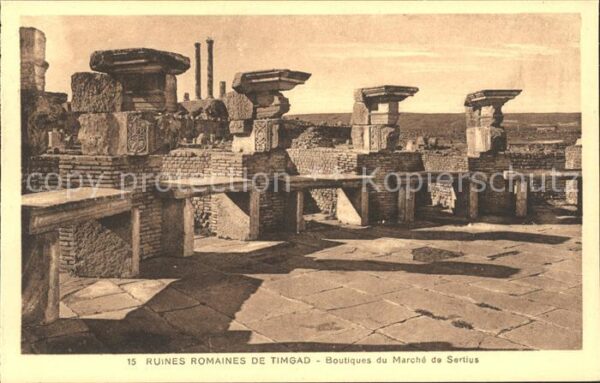 Timgad Ruines Romaines Boutiques du Marche His