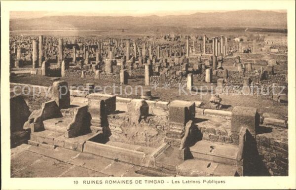 Timgad Ruines Romaines Latrines Publiques Hist