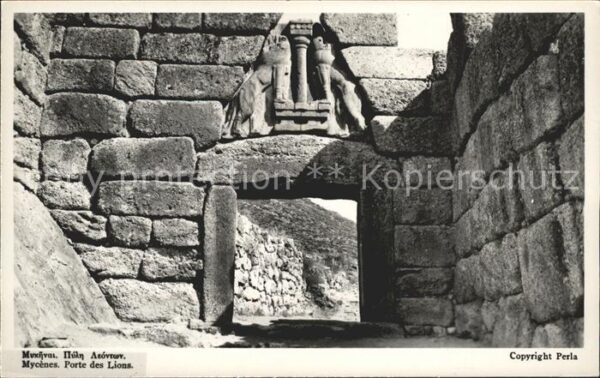 Mycenes Mykene Porte des Lions Ruines Historische Stät
