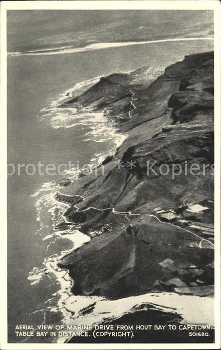 Capetown Aerial view of Marine Drive from Hout B