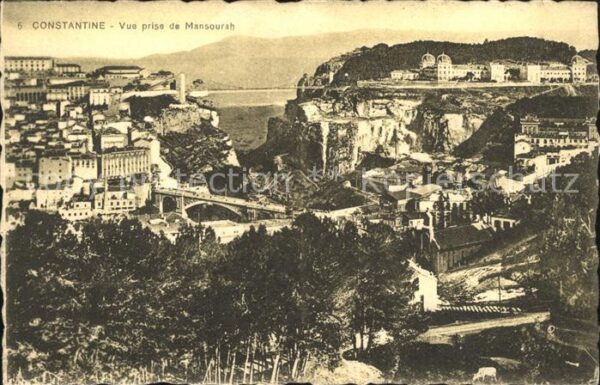 Constantine Algerien Vue prise de Mansourah Bridge