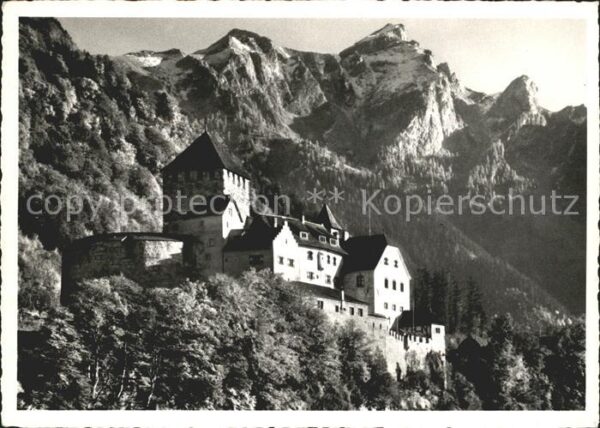 Vaduz Schloss mit Alpen