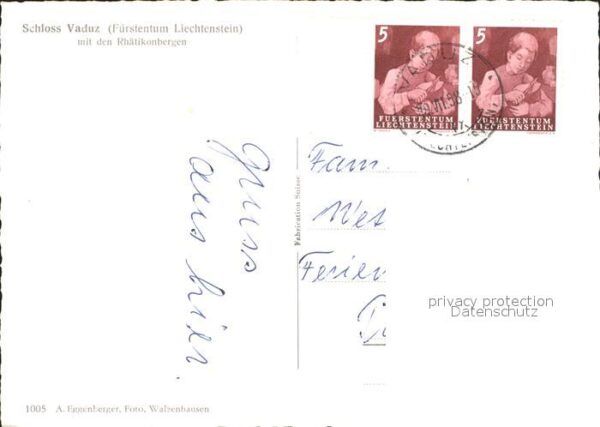 Vaduz Schloss mit Alpen – Bild 2