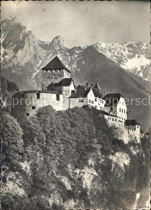 Vaduz Schloss mit Alpen