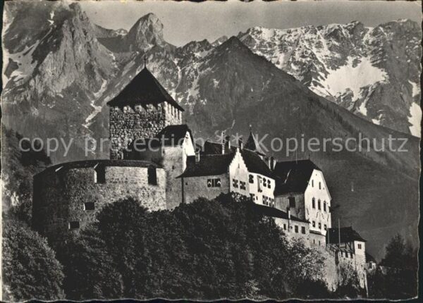 Vaduz Schloss mit Falknis Rätikon