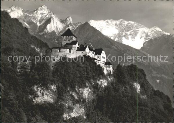 Vaduz Schloss mit Falknis Rätikon