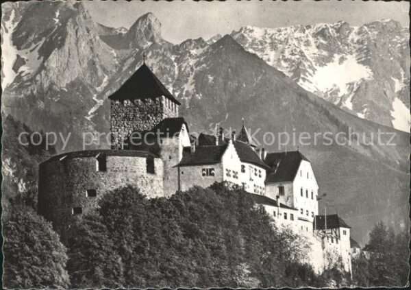 Vaduz Schloss mit Alpen