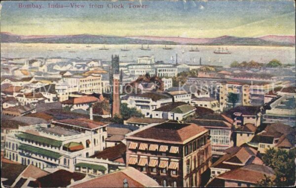 Bombay Mumbai View from Clock Tower