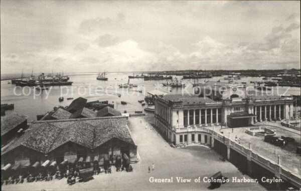 Ceylon Sri Lanka General view of Colombo Harbour