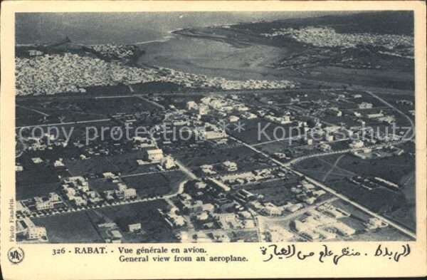 Rabat Marokko Vue generale en avion