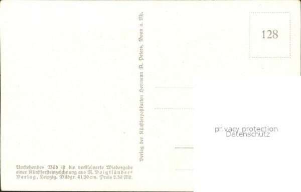 Kuenstlerkarte Hans v. Volkmann Sonniger Berghang Nr. – Bild 2