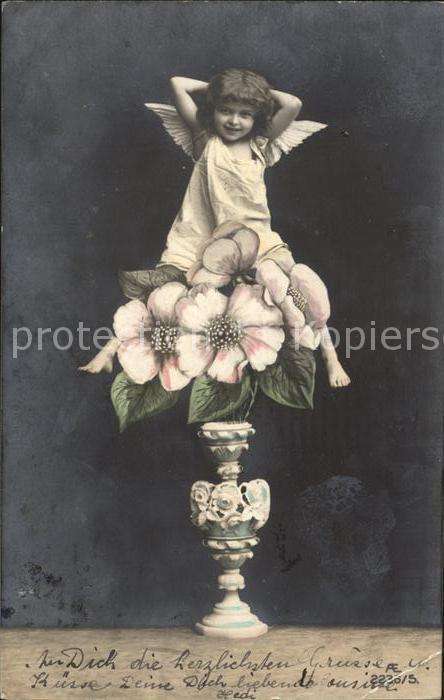 Foto FE Nr. 2236/5 Engel Blumen Vase