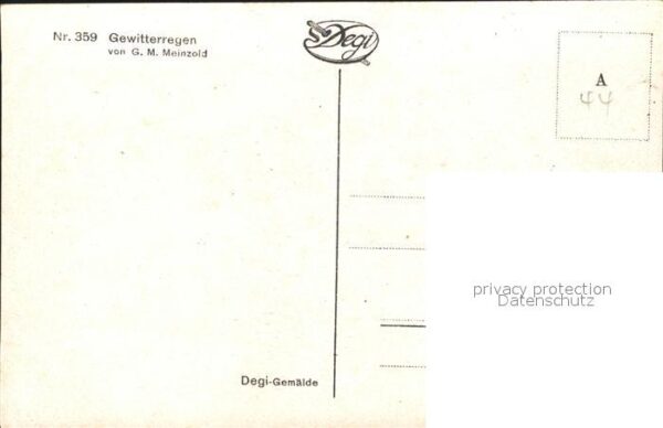 Verlag Degi Nr. 359 Gewitterregen G. M. Meinzold – Bild 2