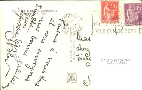 Exposition Internationale Paris 1937 Porte de la Concorde – Bild 2