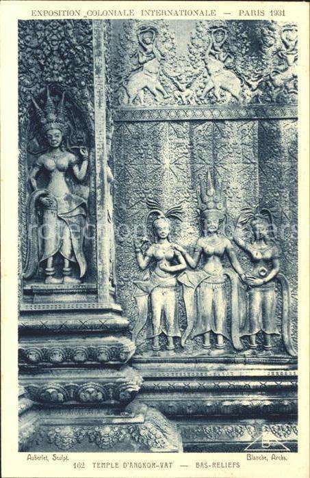 Exposition Coloniale Paris 1931 Temple d_Angkor-Vat Bas-Reliefs