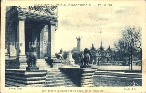 Exposition Coloniale Internationale Pari Temple d_Angkor-Vat Pavillon de Cambodg