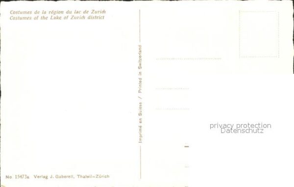 Foto Gaberell J. Nr. 15473a Trachten Zürichsee – Bild 2
