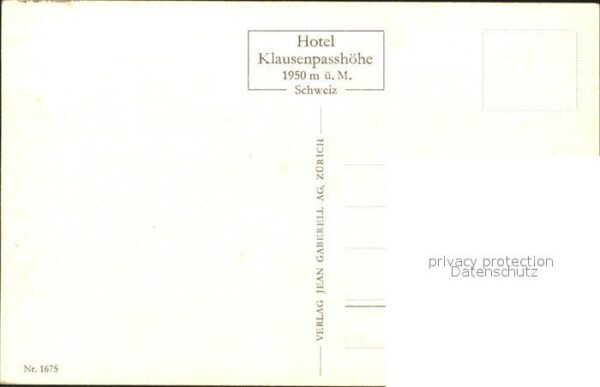 Postbus Hotel Klausenpasshöhe – Bild 2