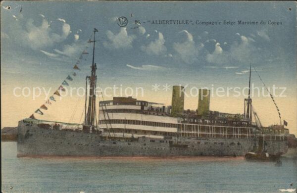 Dampfer Oceanliner Albertville Compagnie Belge Maritime du