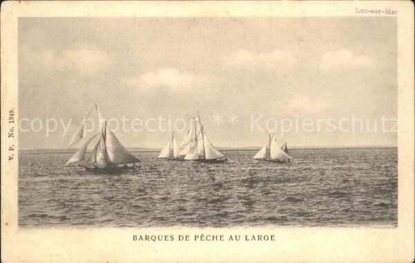 Segelboote Barques de peche au Large