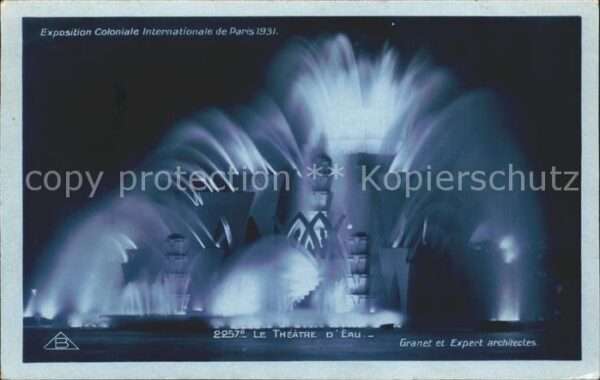 Exposition Coloniale Paris 1931 Le Theatre d_Eau