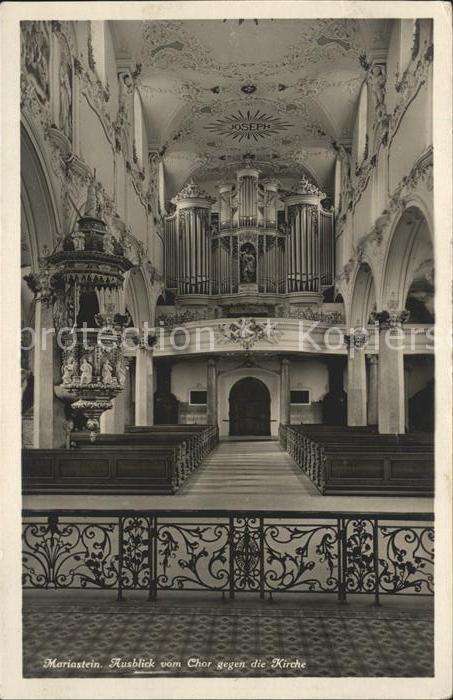 Kirchenorgel Mariastein Kirche Chor