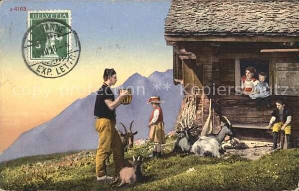 Ziege Alpbauer Kinder