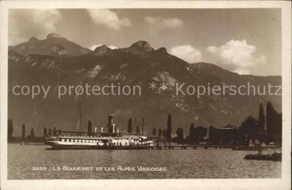 Dampfer Seitenrad Bouveret Alpes Vaudoises