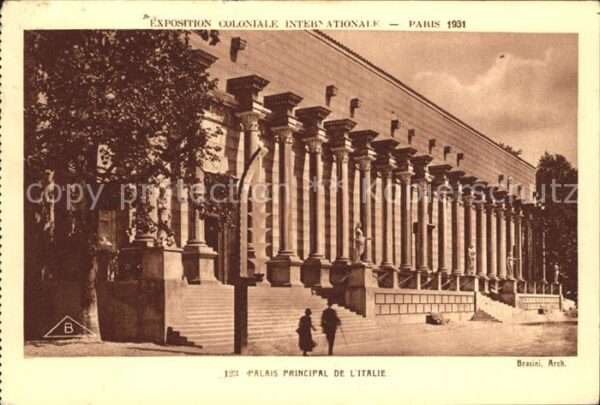 Exposition Coloniale Paris 1931 Palais principal de l'Italie
