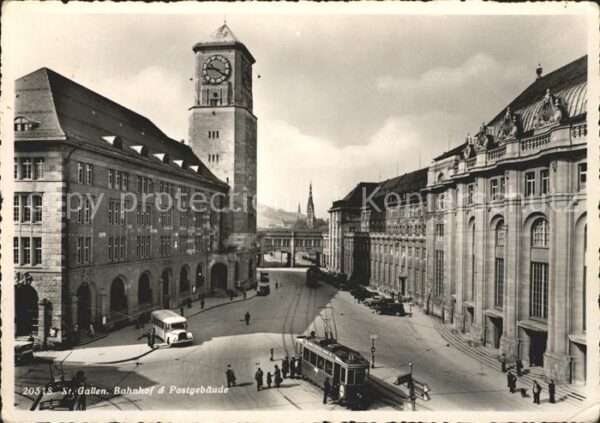 Strassenbahn St. Gallen Bahnhof Postgebäude