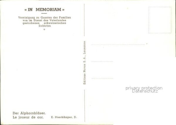 Alphorn Alphornbläser In Memorian Soldaten – Bild 2