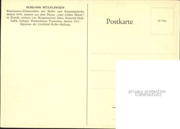 Kachelofen Renaissance-Zimmertäfer Schloss Wülflin – Bild 2