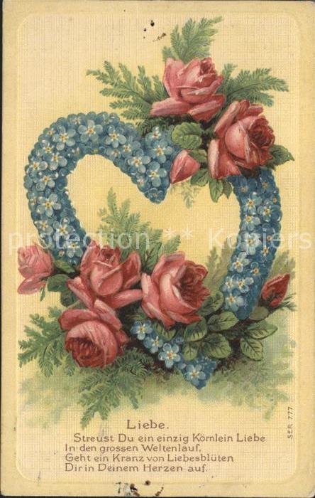 Rosen Herz Veilchen Gedicht