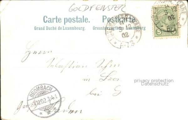 Goldfensterkarte Nr. 3902 Grund Luxemburg – Bild 2