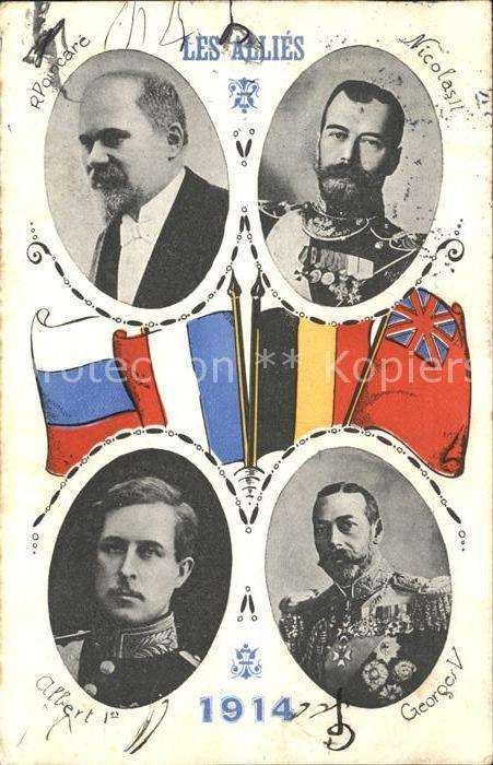Adel Russland R. Poincare Nicolas II. Albert I. Georg