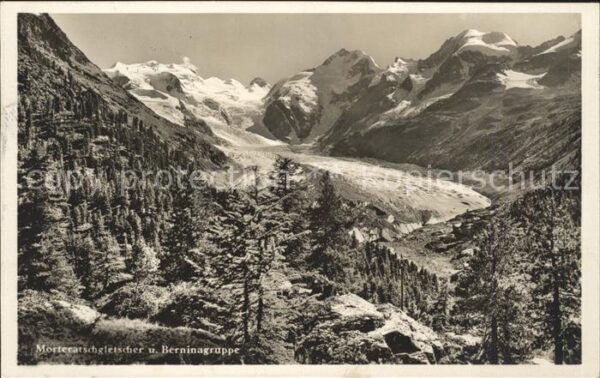 Morteratschgletscher mit Berninagruppe
