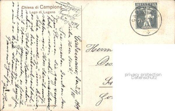 Campione d Italia Chiesa Lago Künstlerkarte – Bild 2