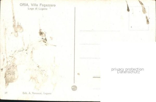 Oria Valsolda Villa Fogazzaro Boot Lago Künstlerkarte – Bild 2