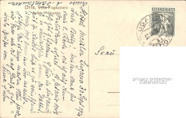 Oria Valsolda Villa Fogazzaro Künstlerkarte – Bild 2
