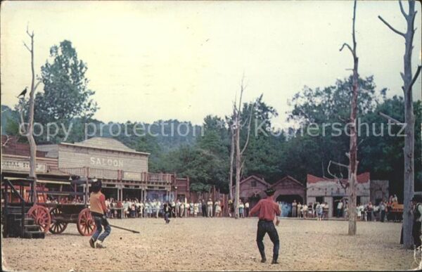 Cherokee North Carolina Streets of Deadwood Gulch as a shootout