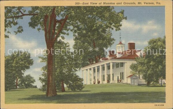 Mount Vernon Washington East View ot Mansion Grounds