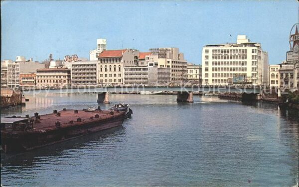 Manila Philippines Pasig River MacSrthur Bridge Commercial