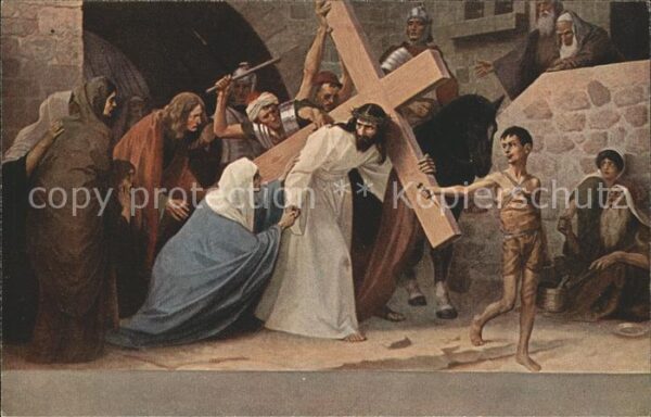 Jesus Christus Christentum Kreuzgang Künstlerkarte Gebhard Fugel