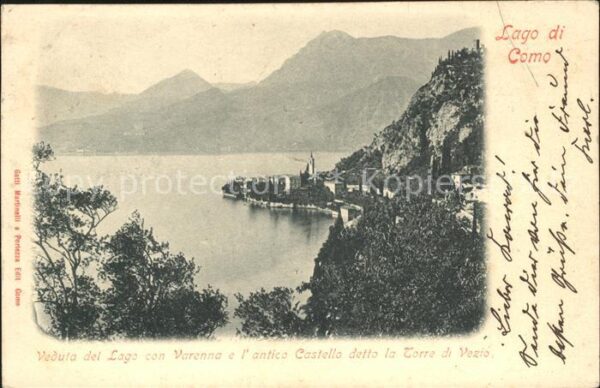 Lago di Como antico Castello Torre Vezio