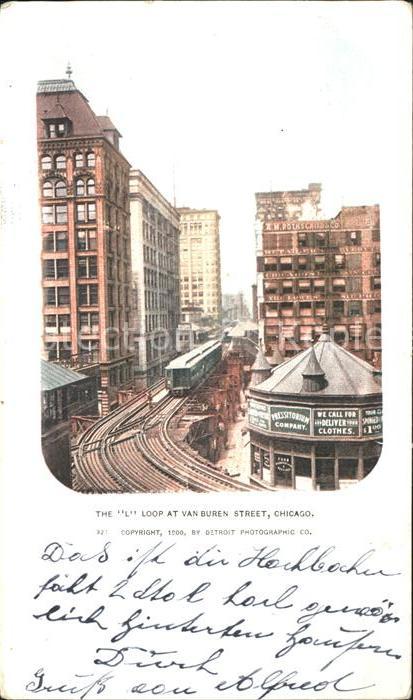 Chicago Illinois The L Loop Van Buren Street